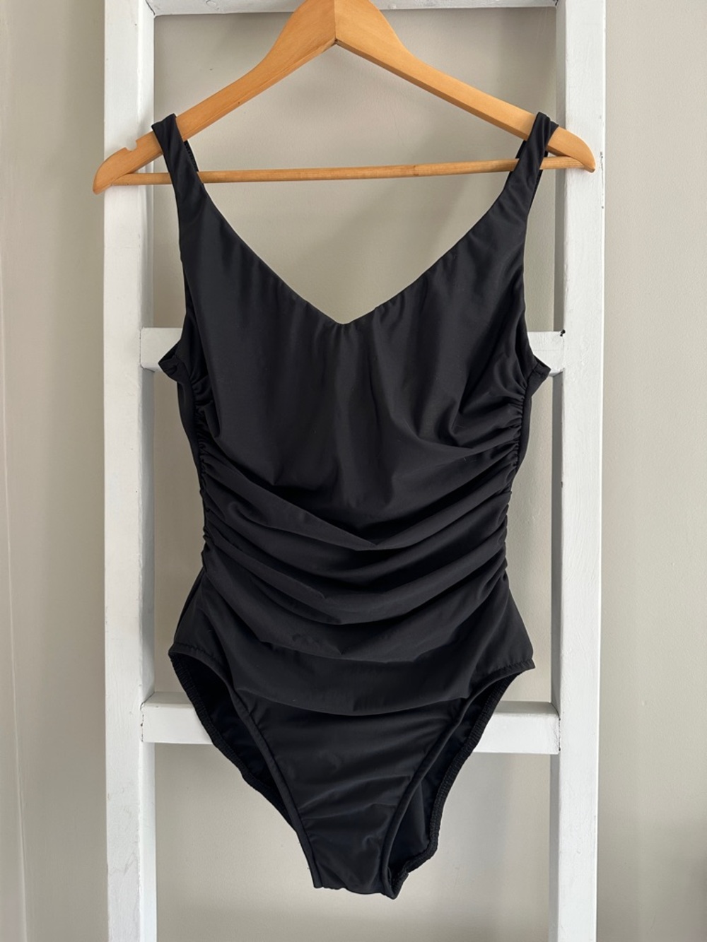 Miraclesuit Ruched V-neck One Piece Swimsuit